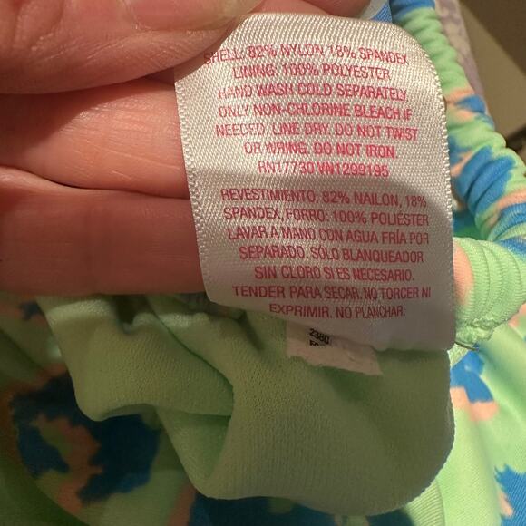 Xhilaration String Bikini Sorbet Green and Blue Animal Print Hot Tub Pool Beach - Picture 7 of 9